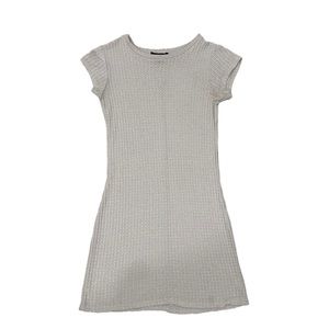 waffle knit mini dress